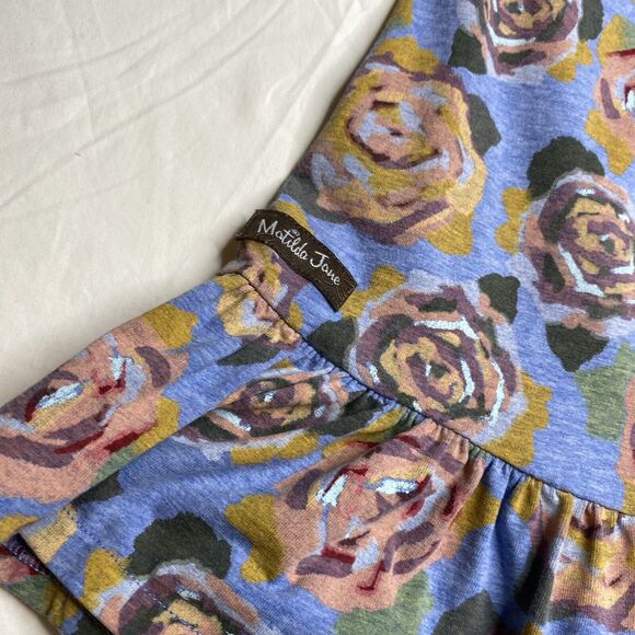 Matilda Jane The Adventure begins Twister Tank Blue Pink Floral Flowers Size 10 - Picture 4 of 7